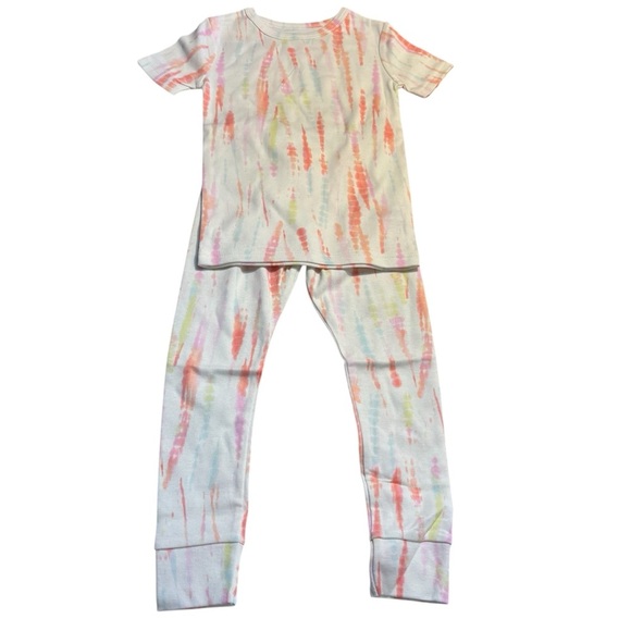NWT Cat & Jack Pajama Set 4T Kids Tie-Dye Multicolor 100% Cotton + Bonus Set - Picture 2 of 8